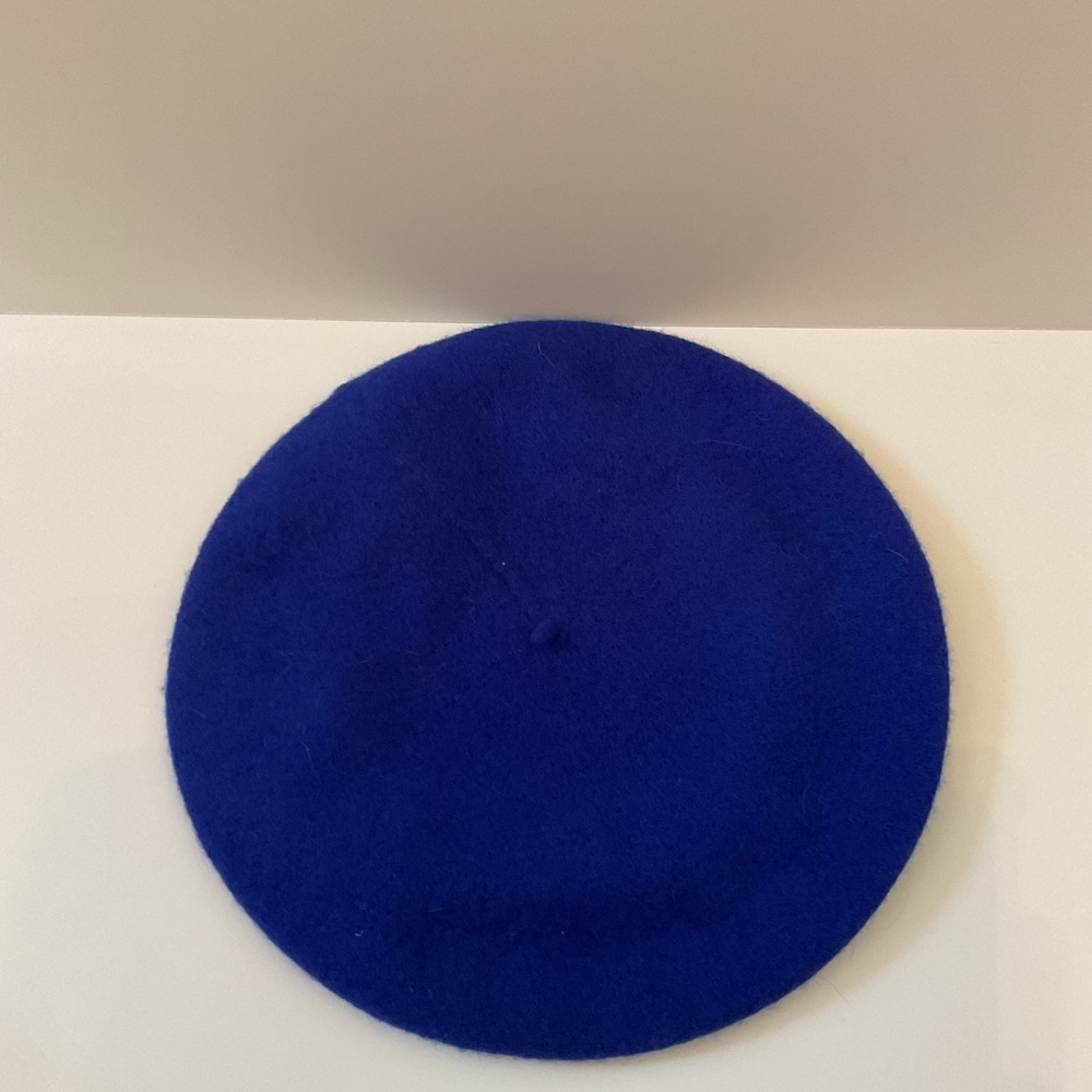 Vintage Aria Lambswool Beret Blue - Picture 7 of 7